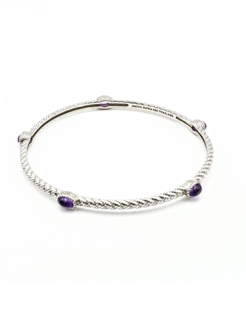 Judith Ripka purple amethyst bangle bracelet